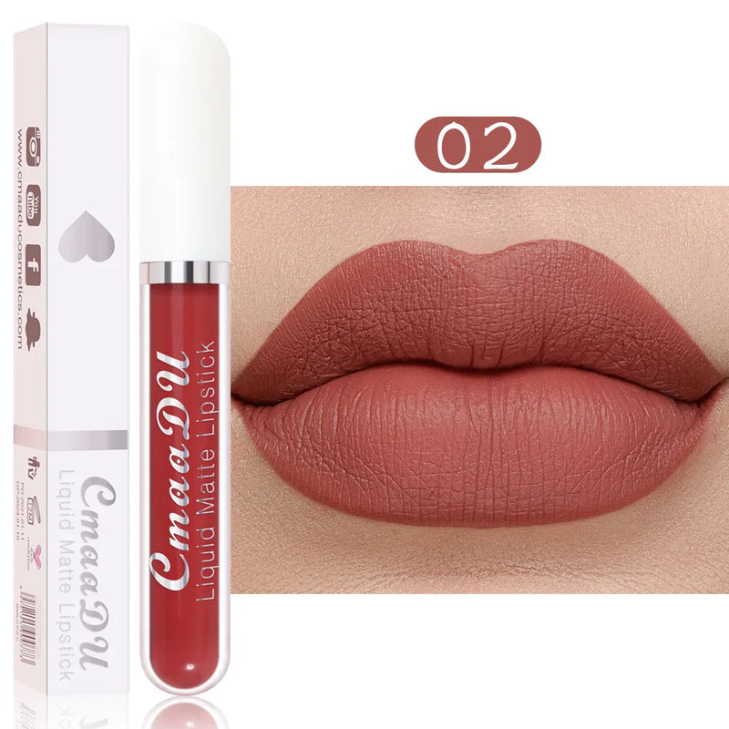 Lip Gloss Mude e Vermelho – Efeito Fosco Sexy e Natural para Seus Lábios