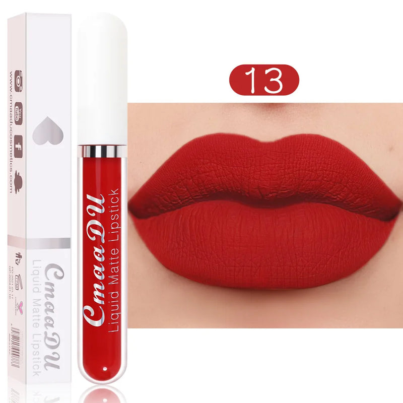 Lip Gloss Mude e Vermelho – Efeito Fosco Sexy e Natural para Seus Lábios