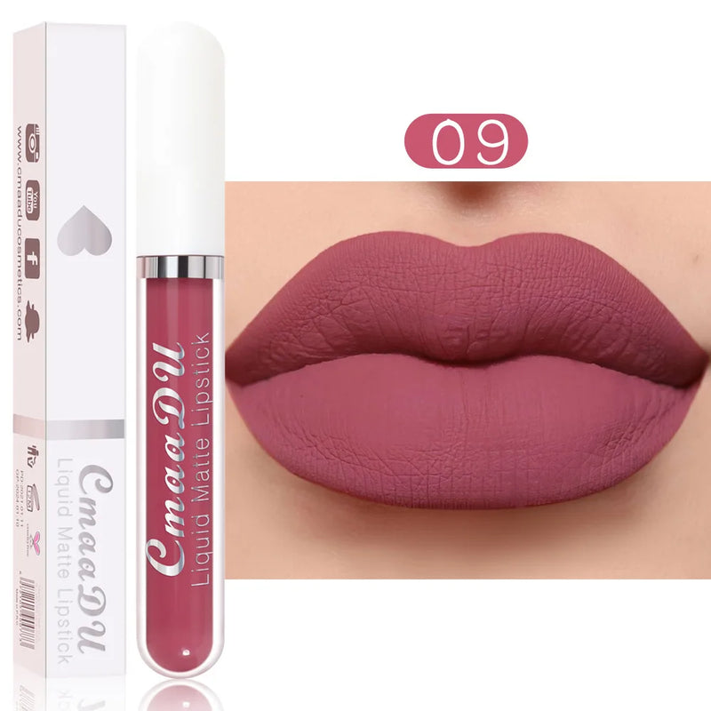 Lip Gloss Mude e Vermelho – Efeito Fosco Sexy e Natural para Seus Lábios