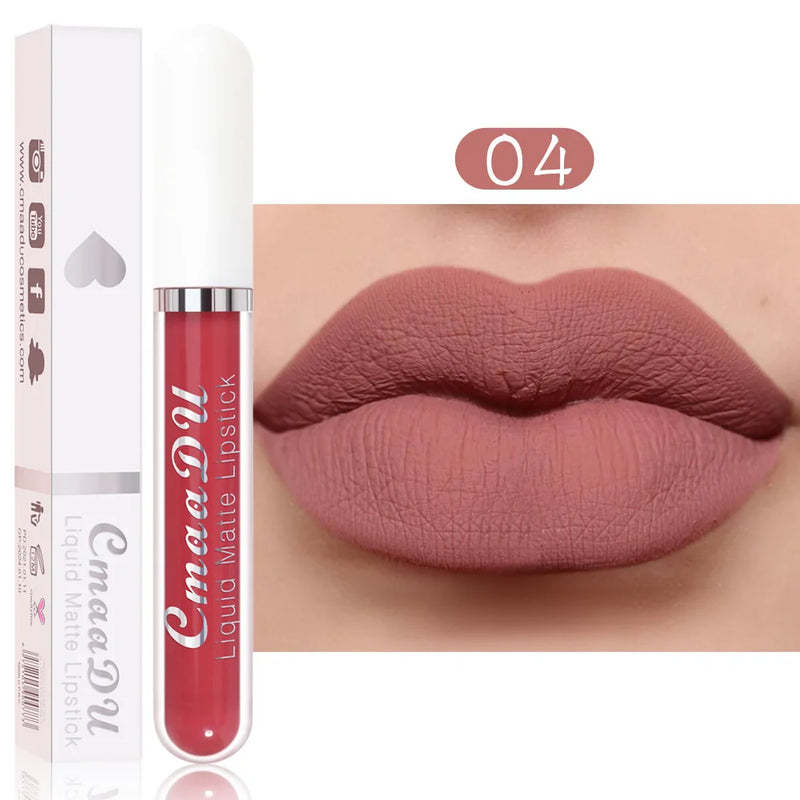 Lip Gloss Mude e Vermelho – Efeito Fosco Sexy e Natural para Seus Lábios