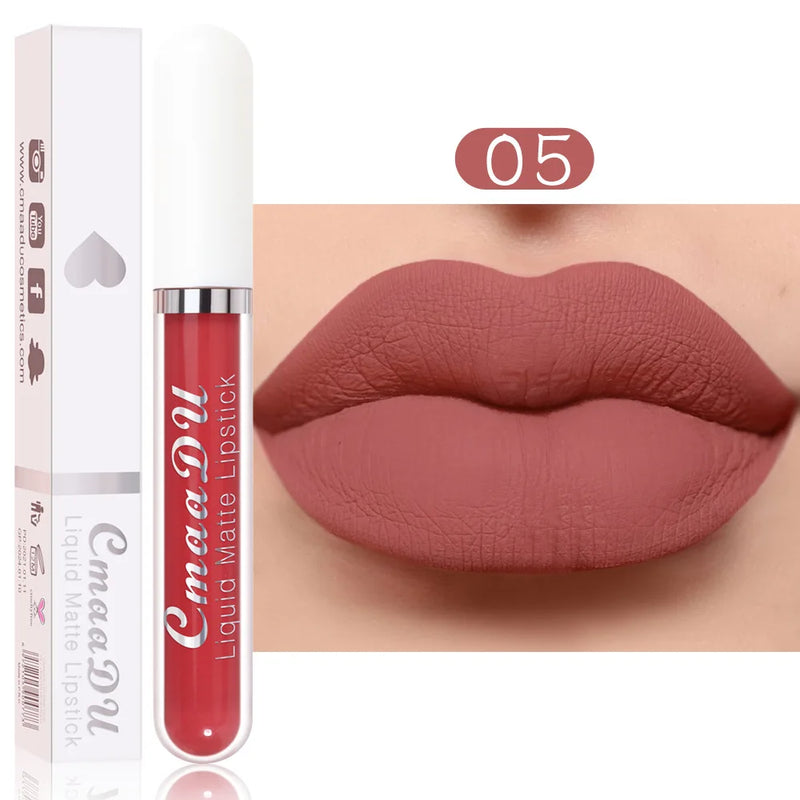 Lip Gloss Mude e Vermelho – Efeito Fosco Sexy e Natural para Seus Lábios