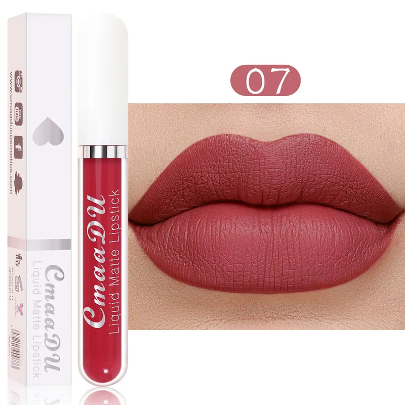 Lip Gloss Mude e Vermelho – Efeito Fosco Sexy e Natural para Seus Lábios