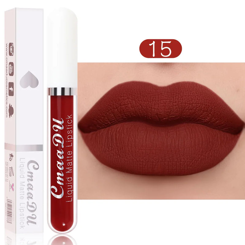 Lip Gloss Mude e Vermelho – Efeito Fosco Sexy e Natural para Seus Lábios